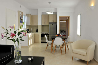 the fully equipped kitchen in Thalassa villa