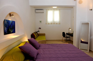 double bed in ammos villa